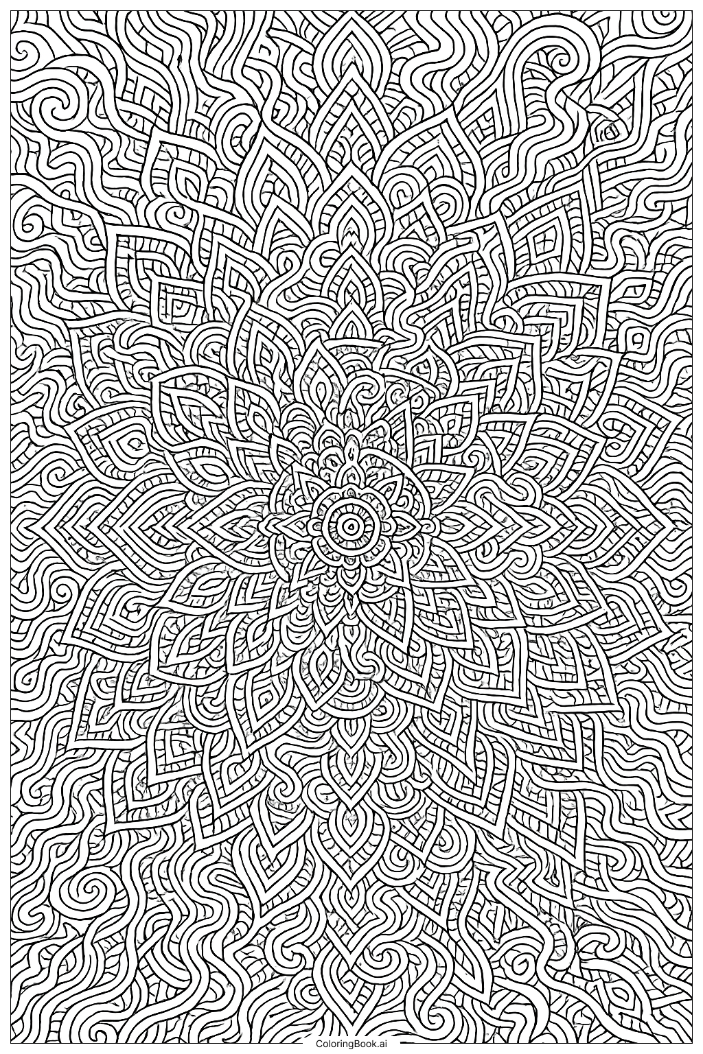  Trang tô màu Mẫu Mandala Phức Tạp Ảo Diệu 