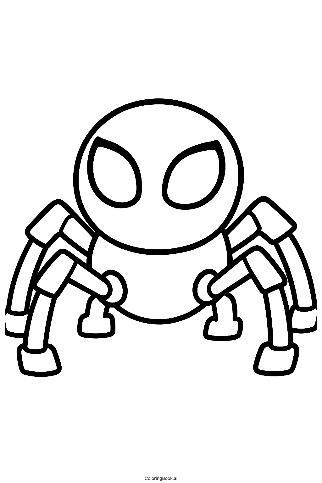  Página para colorear de Spidey y sus increíbles amigos Trace-E el Spider-Bot 