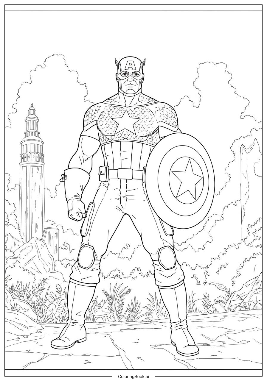 色鉛筆でキャプテンアメリカを描いてみた - Drawing Captain