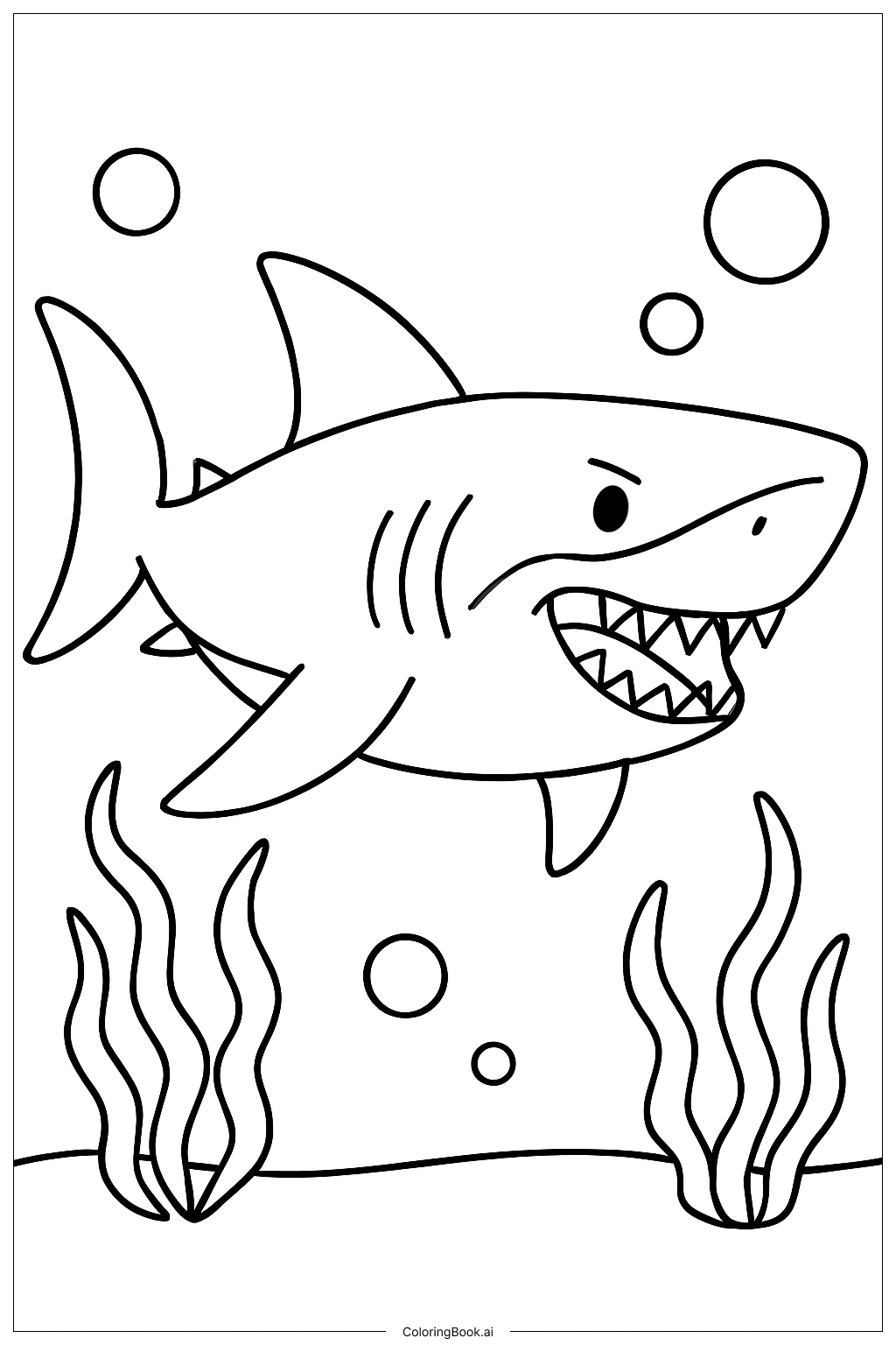  Der mächtige Megalodon-König Ausmalseite 