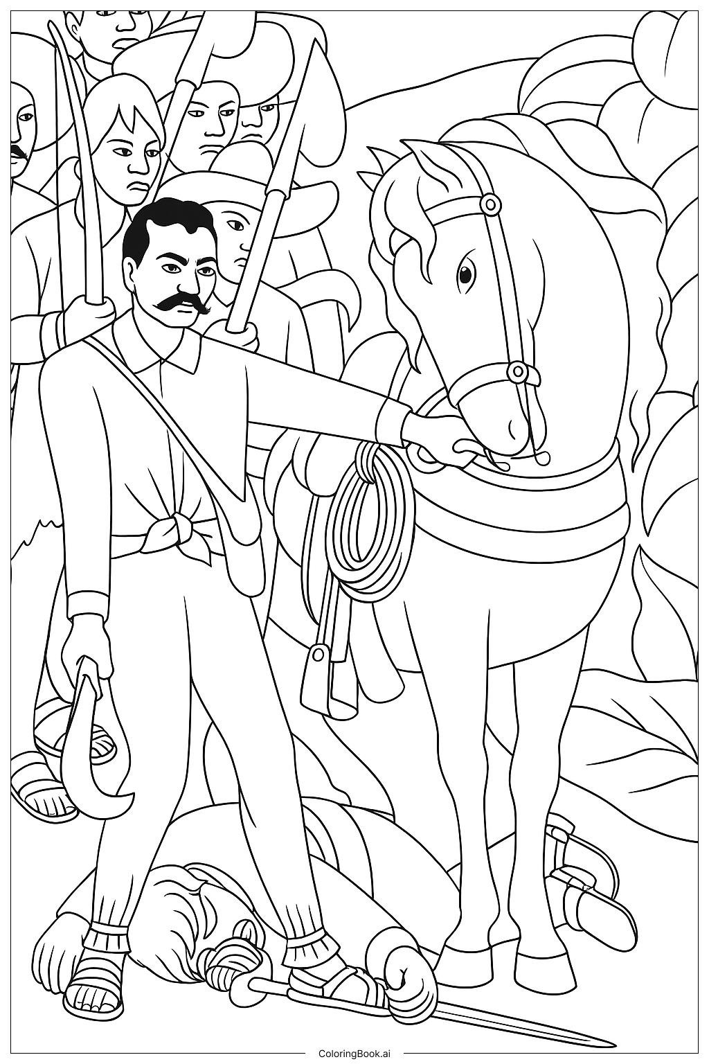  现代艺术博物馆的迭戈·里维拉壁画填色页 