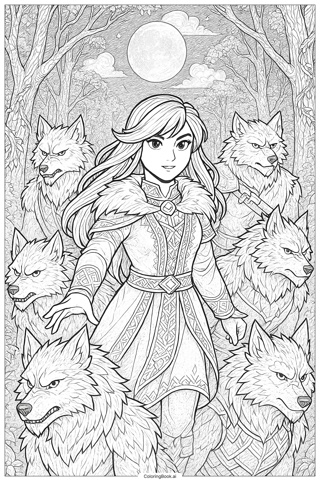  Aphmau Leading Her Werewolf Pack Coloring Page 