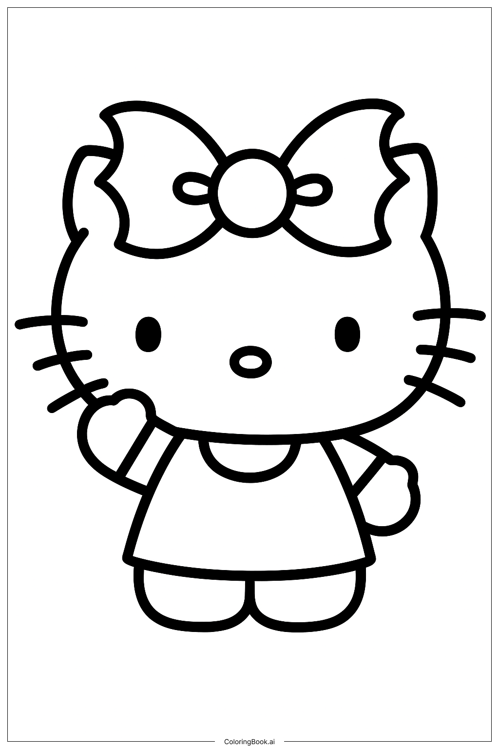  Trang tô màu Nơ Dơi Ma Quái của Hello Kitty 