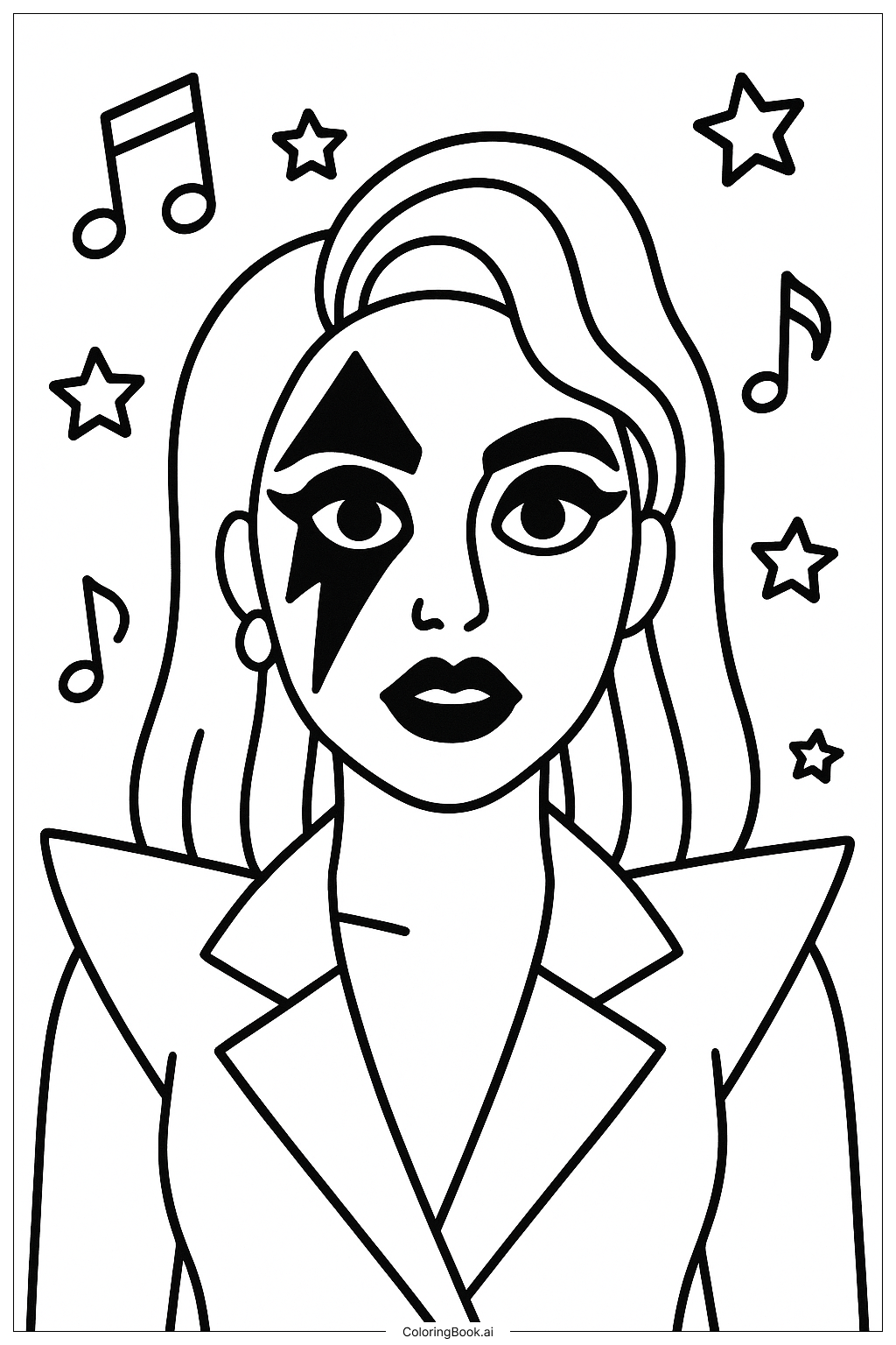 Trang tô màu Lady Gaga Với Lớp Trang Điểm Ấn Tượng