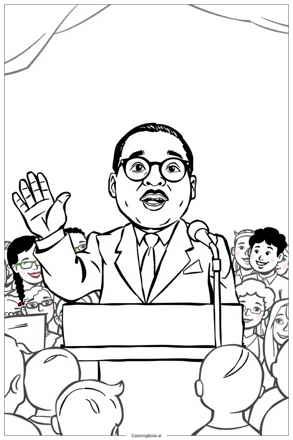  The Impact of martin luther king on Society Coloring Page 