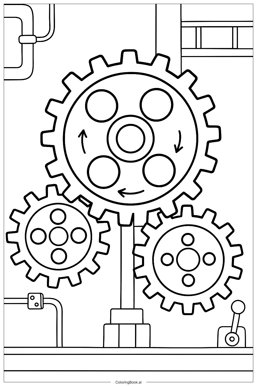  Poppy Playtime Rotating Gear Mechanism Coloring Page 