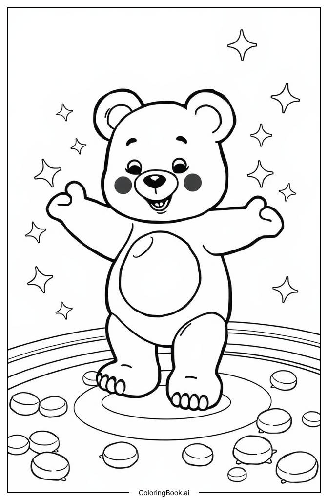  Gummy Bear Coloring Page 