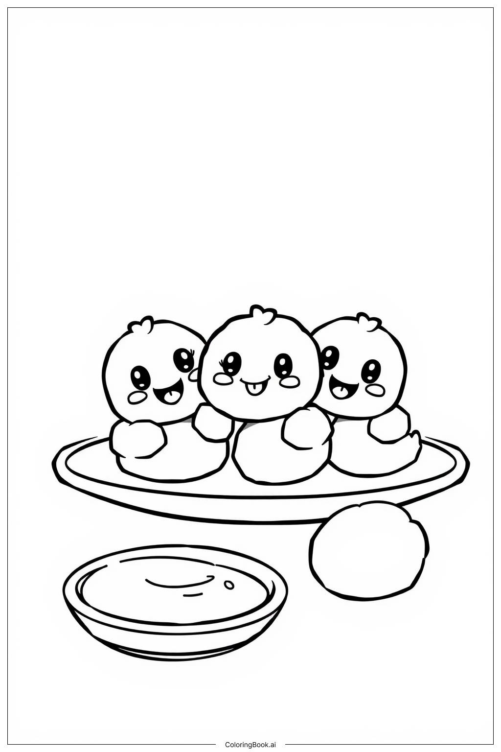  Chicken Nuggets Coloring Page 