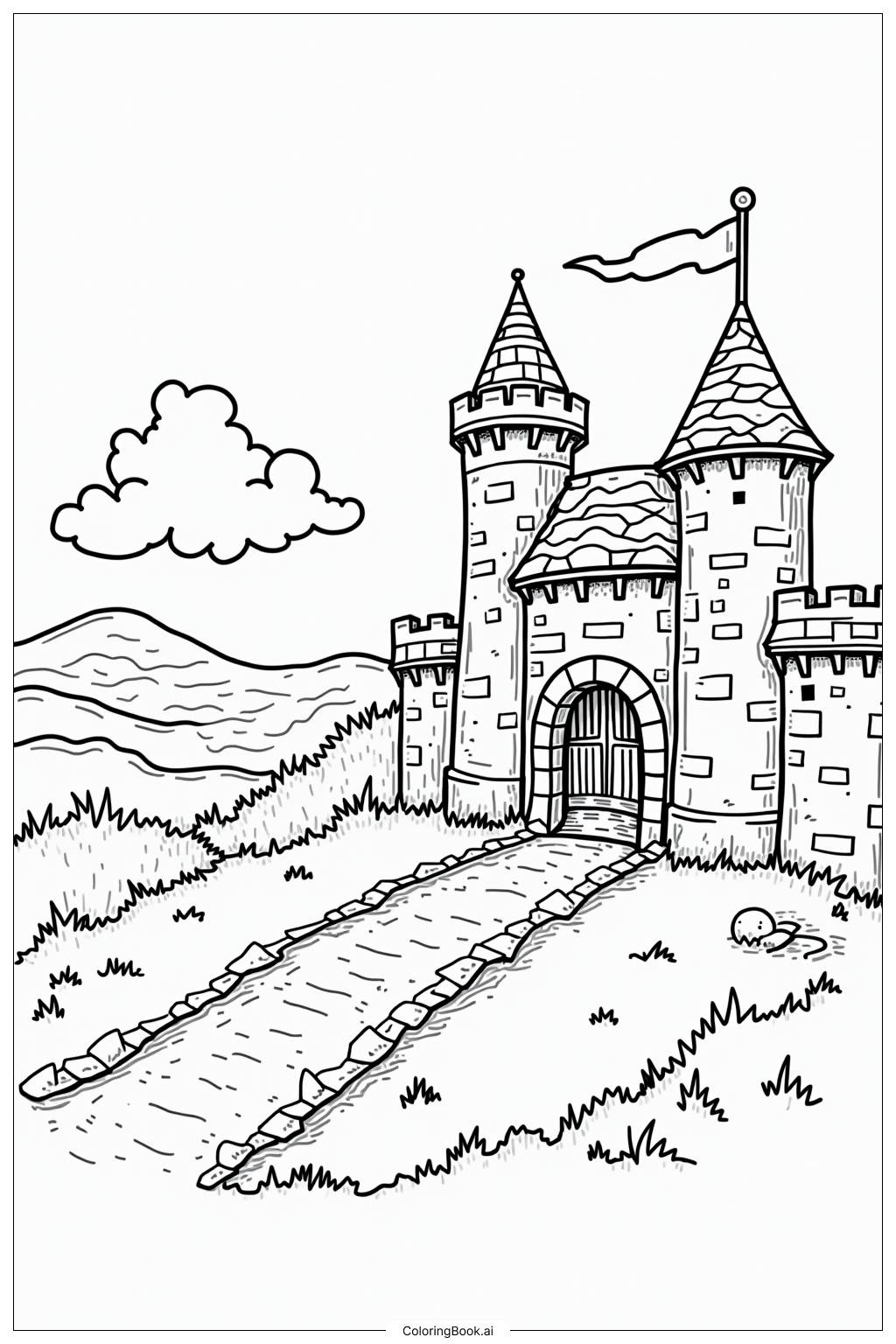  Bowser Castle Battle Coloring Page 