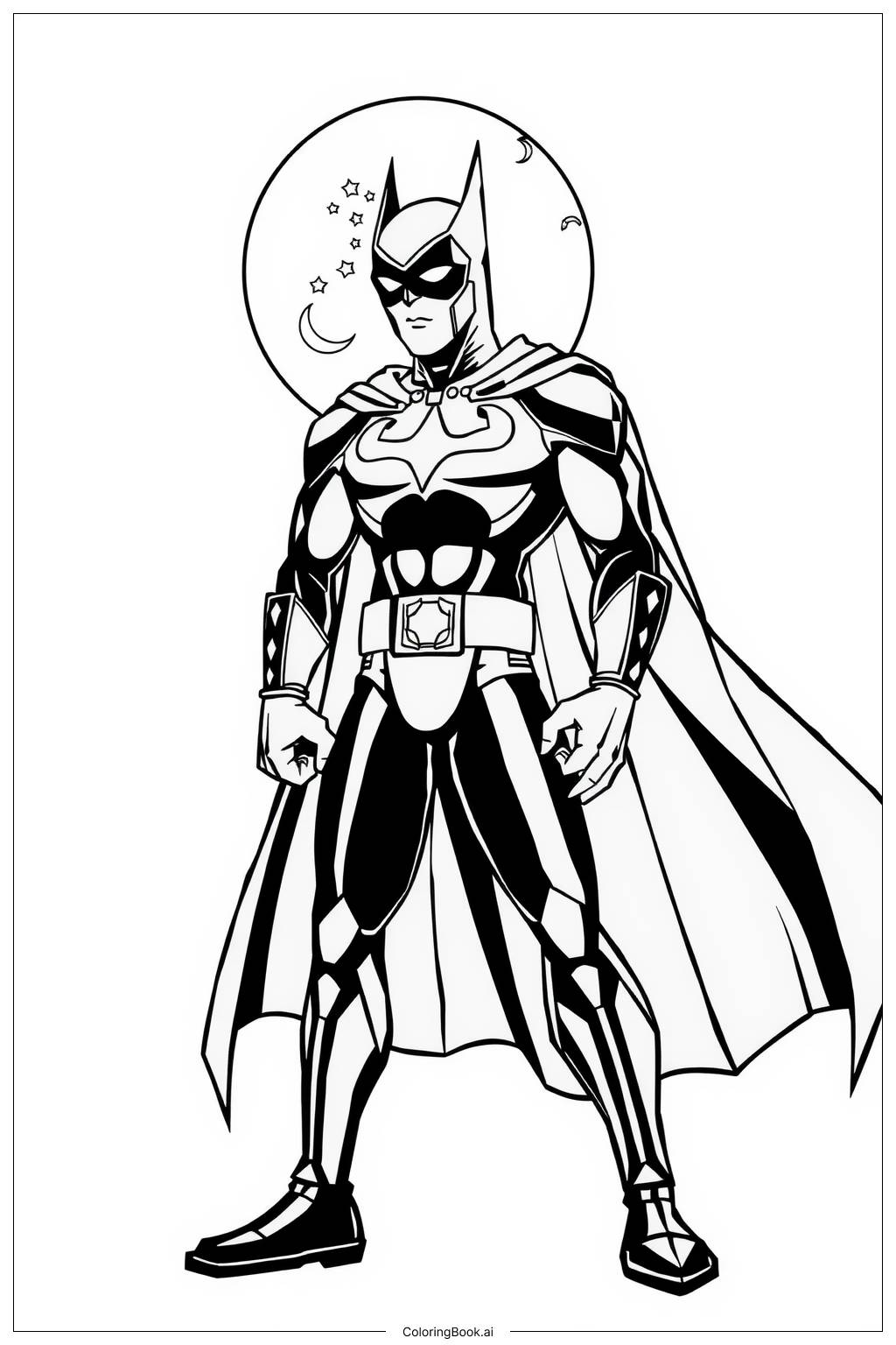  Moon Knight Battling Villains Coloring Page 