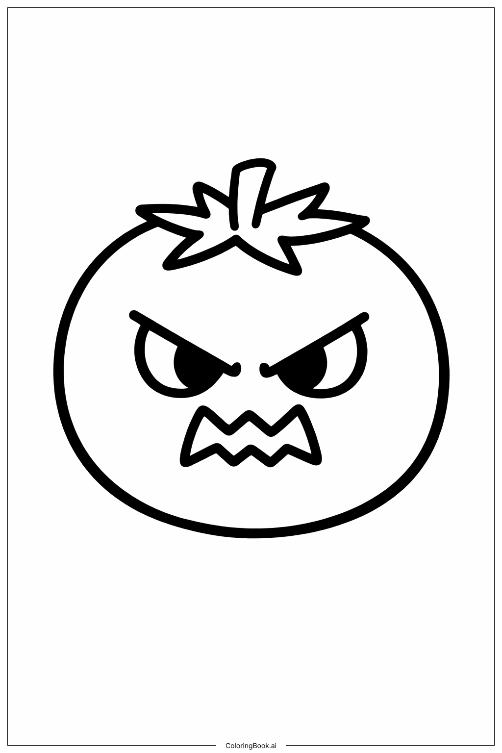  Emotions Angry Tomato Coloring Page 