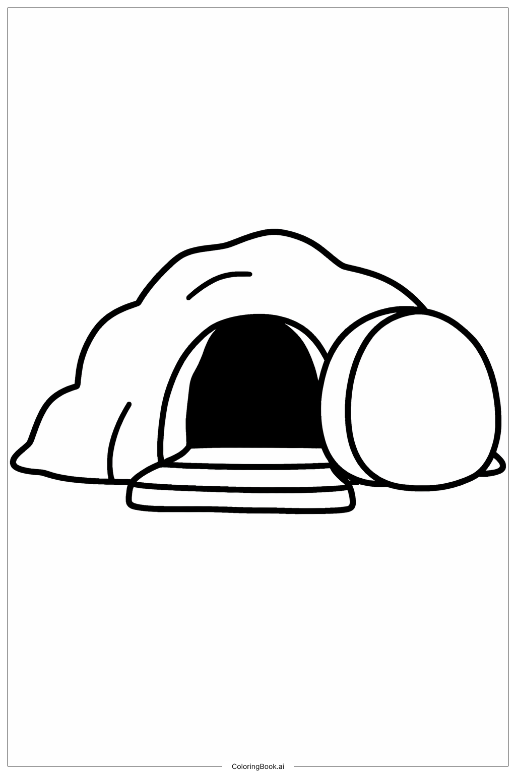  Página para colorear de Tumba Vacía con Puerta Abierta 