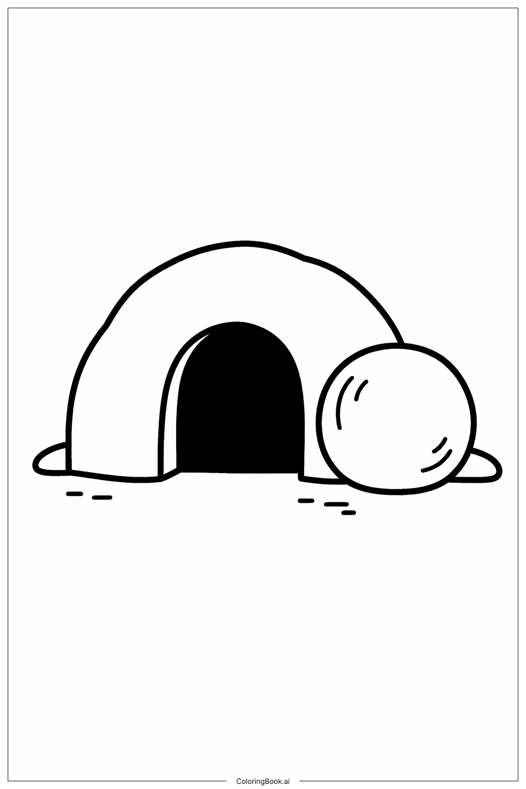  Página para colorear de Tumba Vacía Piedra Simple 