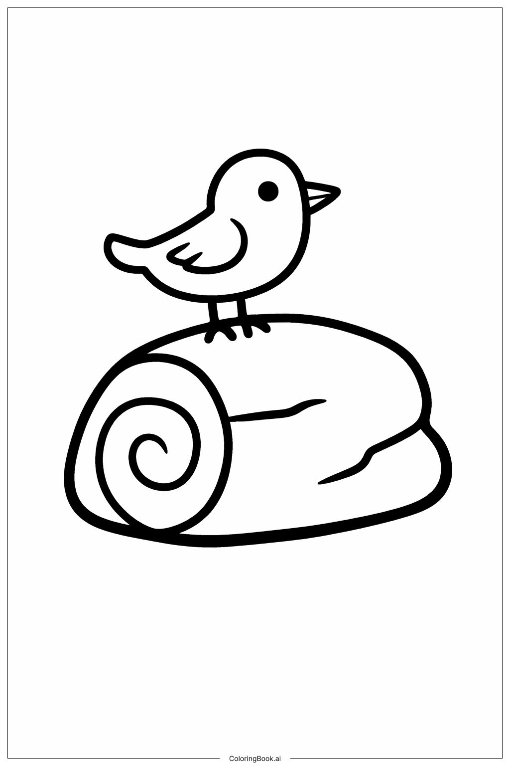  Página para colorear de Tumba vacía con pájaro 