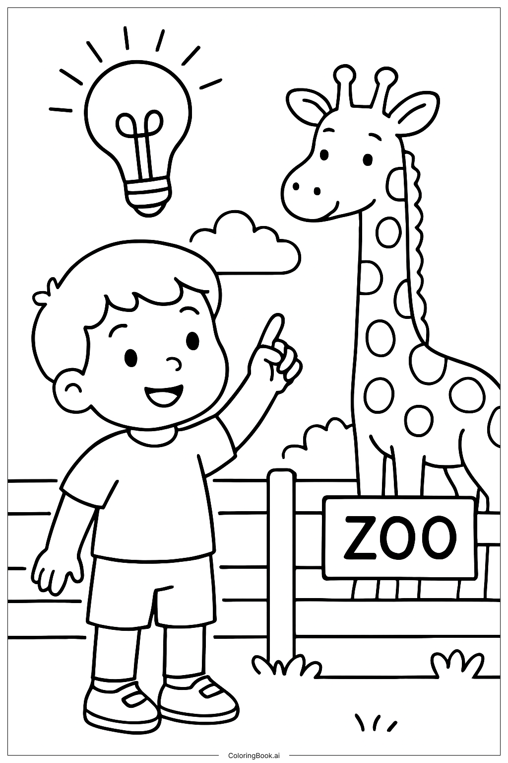 Epiphany At The Zoo Coloring Page