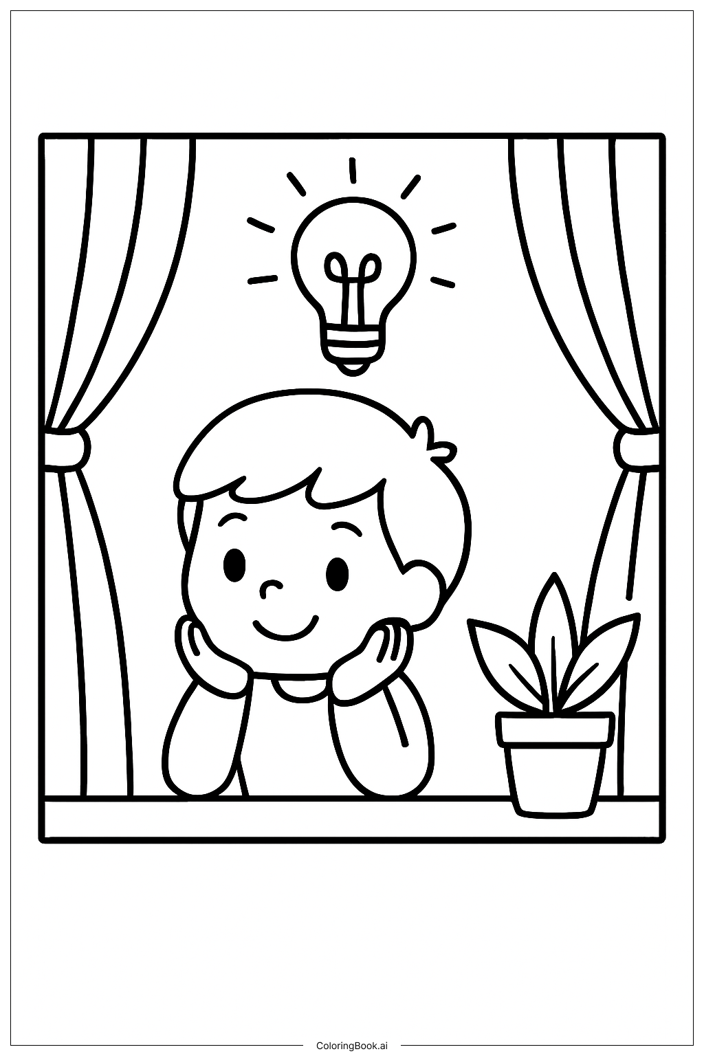 Epiphany By The Window Coloring Page