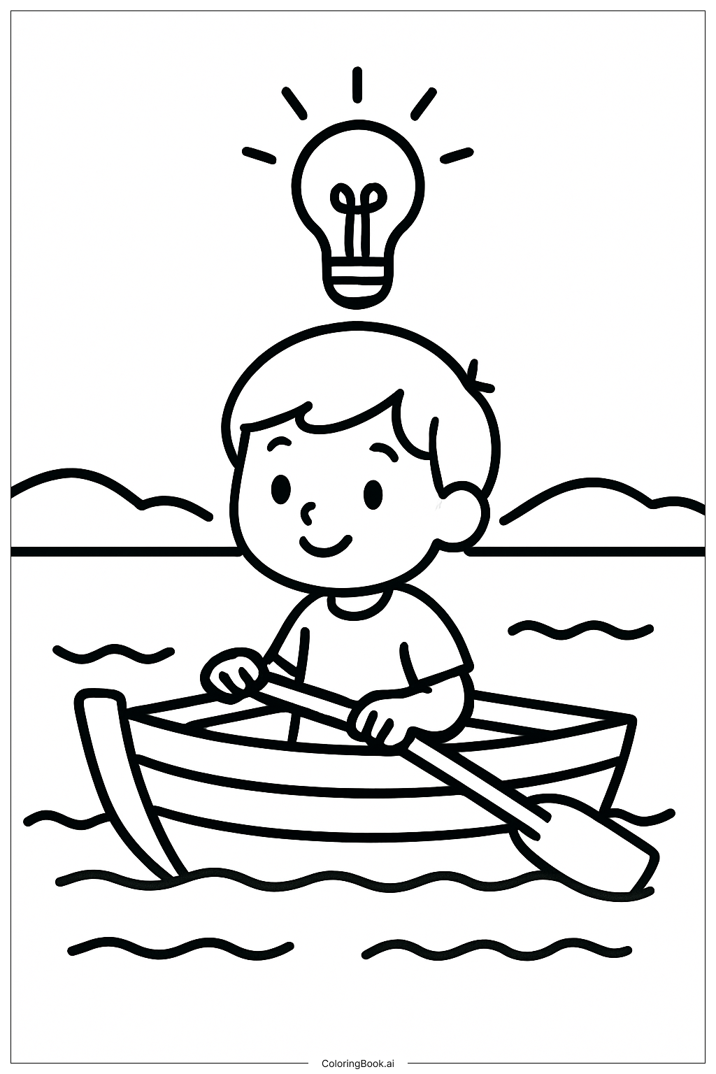 Epiphany On A Boat Coloring Page
