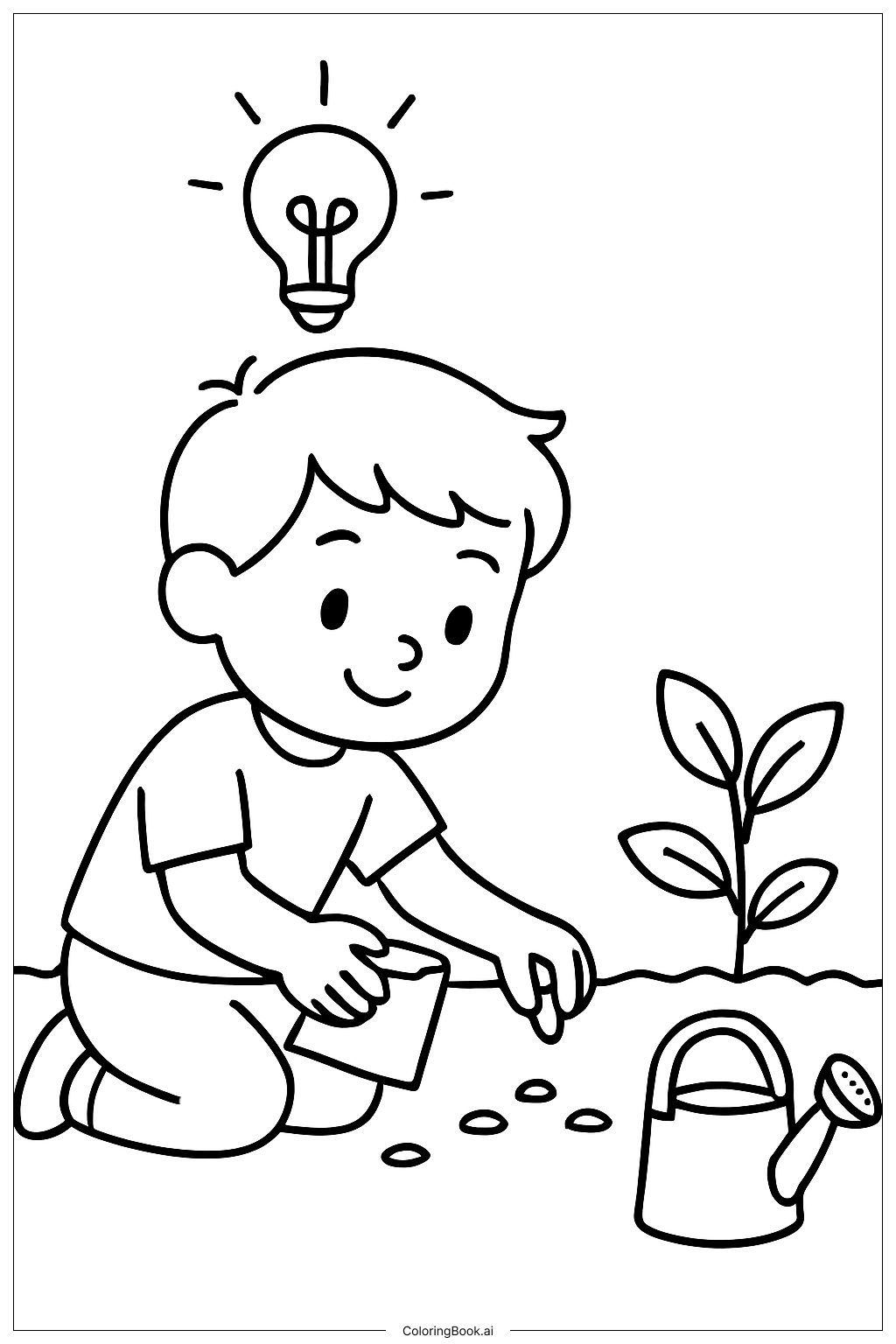 Epiphany Planting Seeds Coloring Page Free PDF PNG Printable 