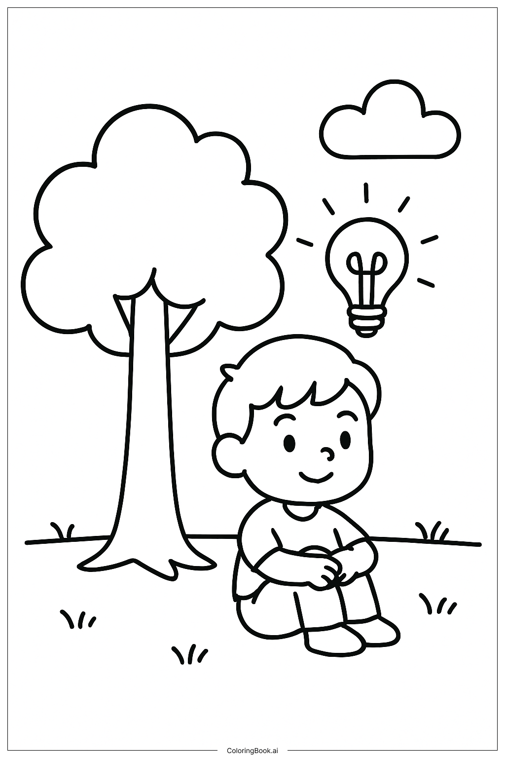 Epiphany Under A Tree Coloring Page