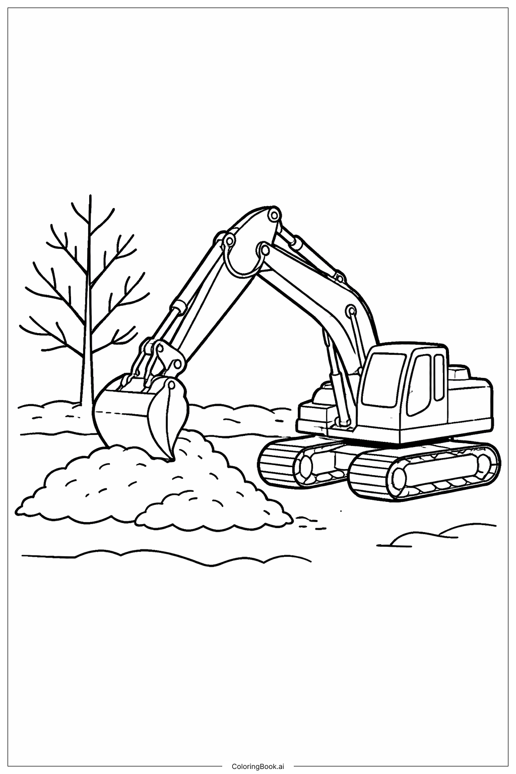 挖掘机清理积雪