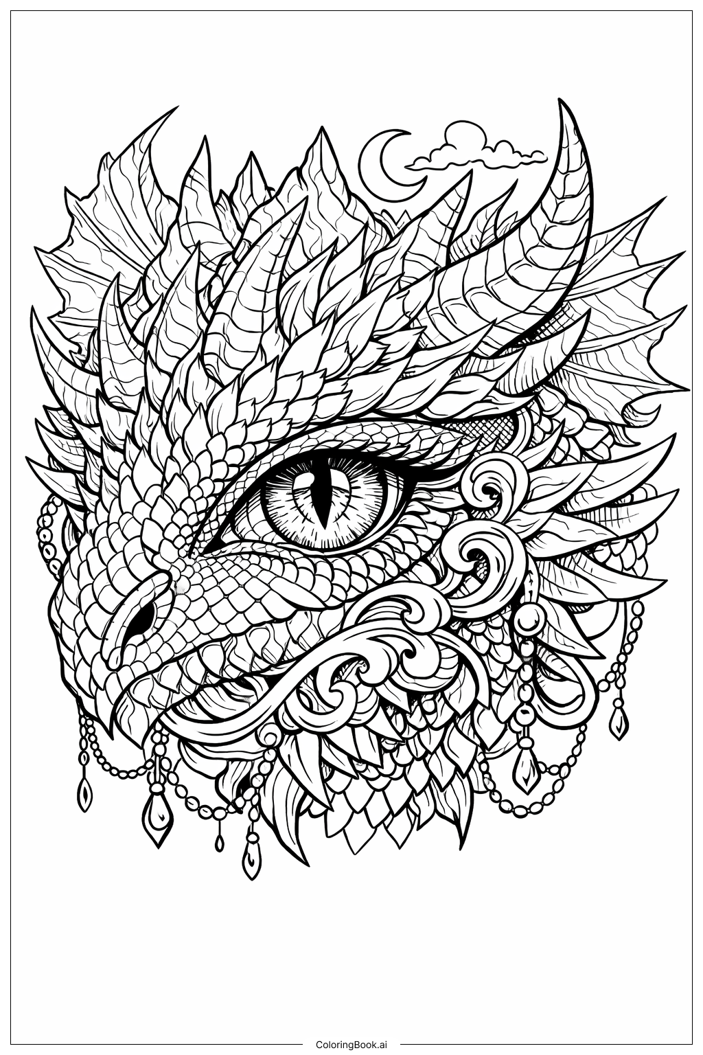  Trang tô màu Mắt Trong Chân Dung Sinh Vật Huyền Thoại 