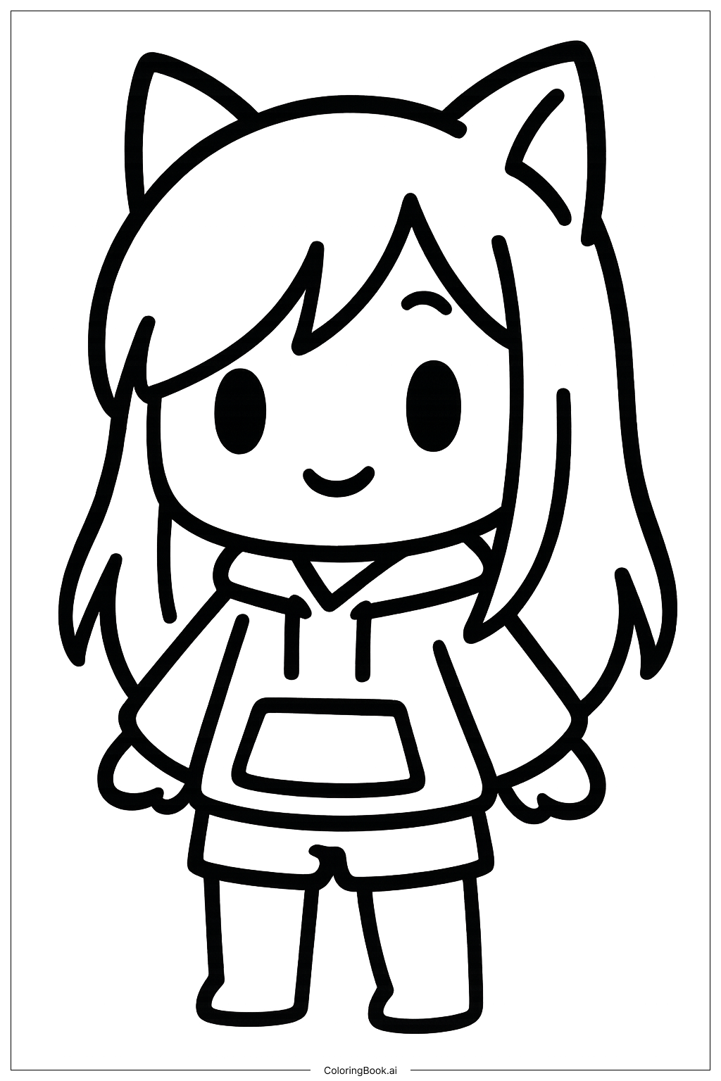  Aphmau As A Simple Chibi Character Coloring Page 