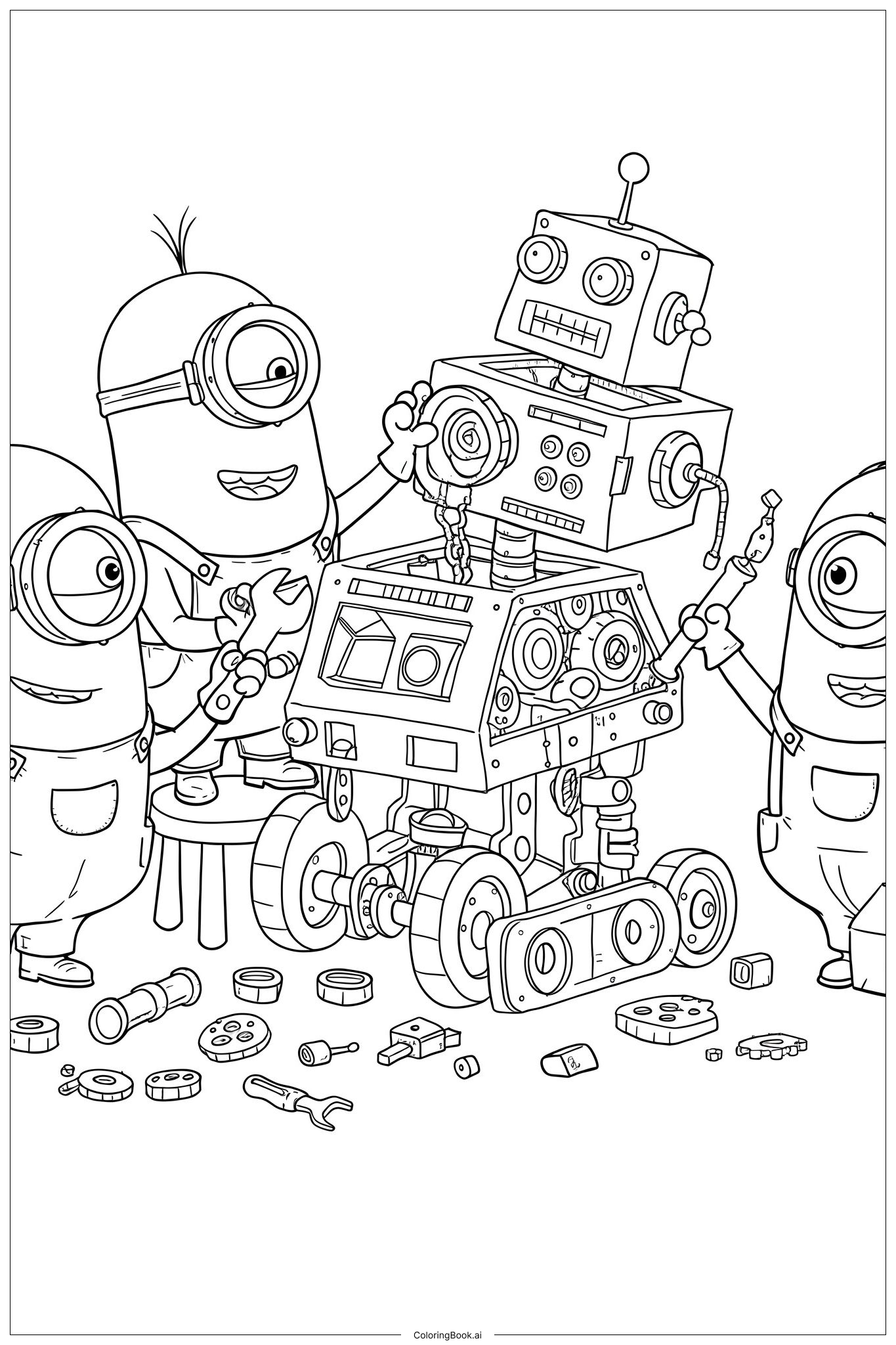 Purple Minion Coloring Pages Printable