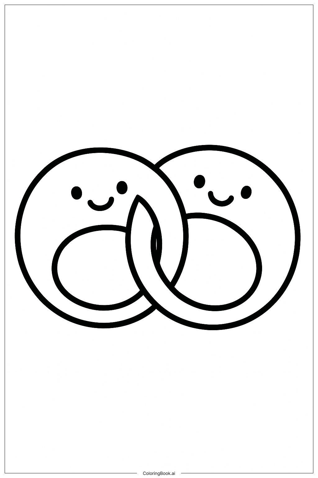 Anéis de Casamento Fofos de Desenho Animado