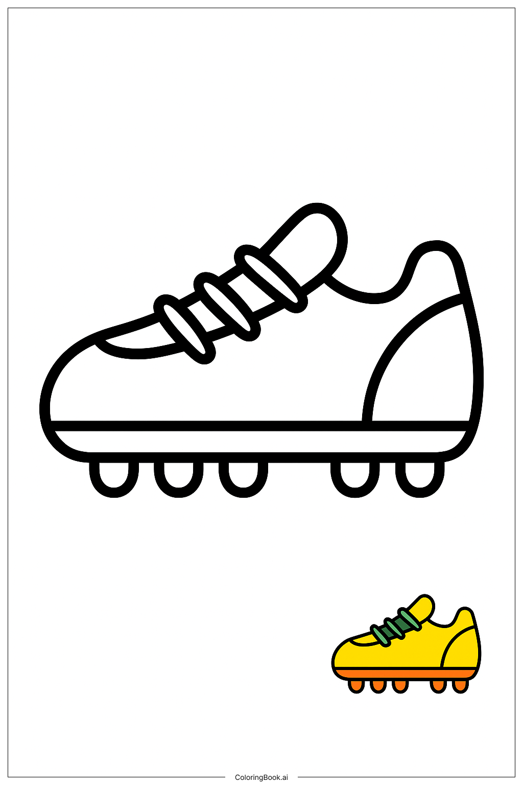  Page de coloriage Chaussures de football à crampons 