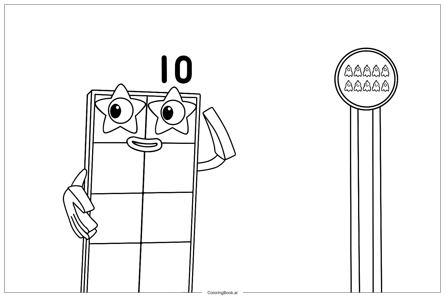 Página para colorir de Rocket stop