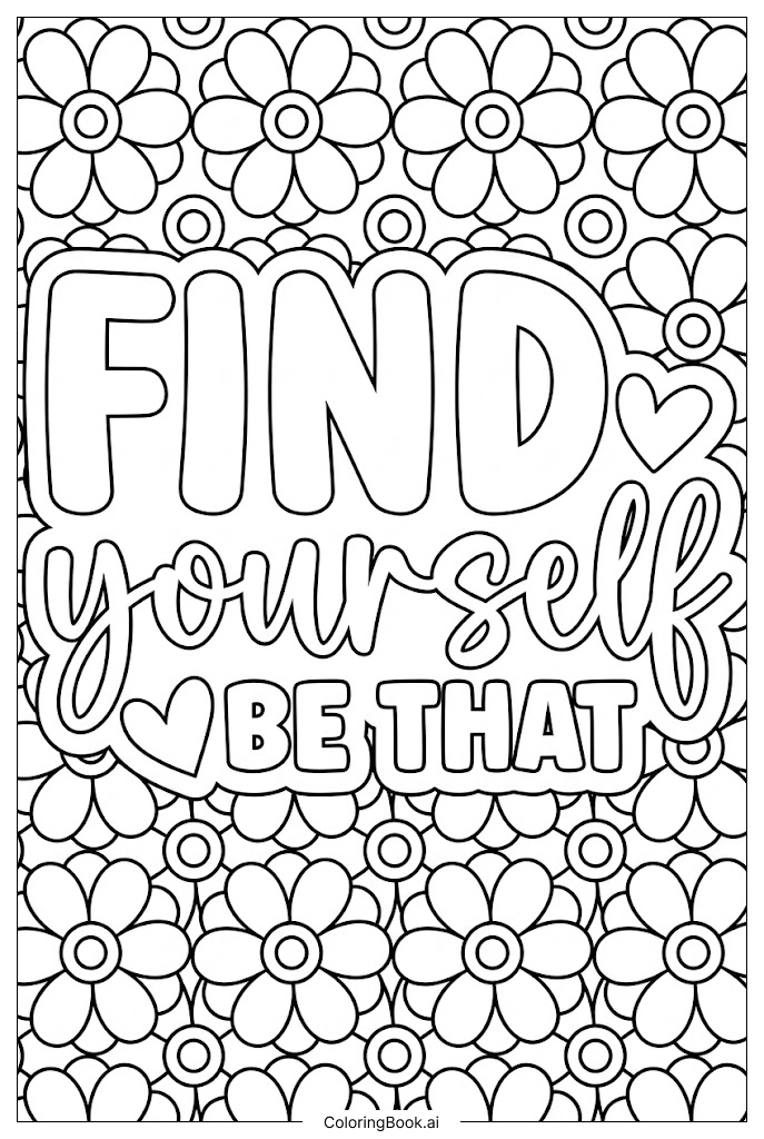  Página para colorear de Inspirador Encuéntrate y Sé Eso 