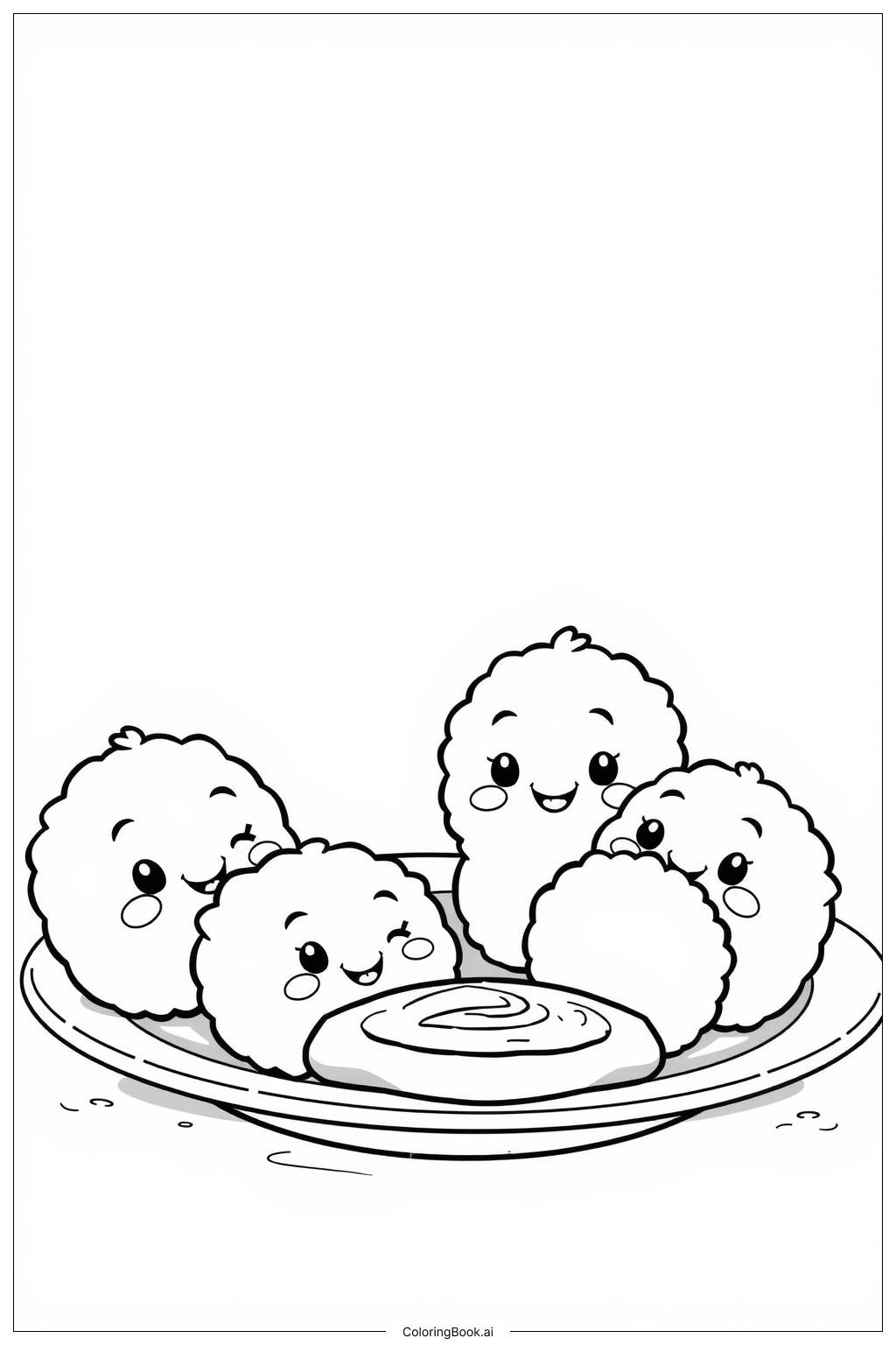  Chicken Nuggets2 Coloring Page 