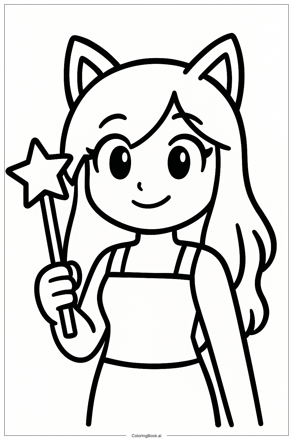  Aphmau With A Simple Magic Wand Coloring Page 