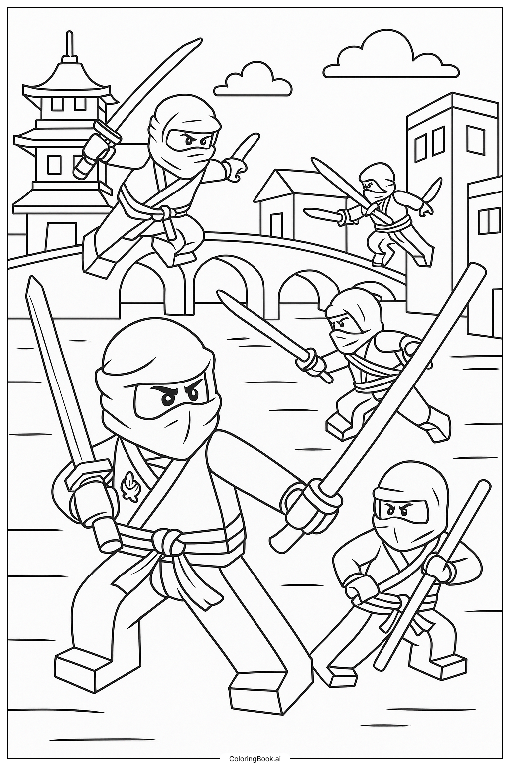 Ninjago Battle For Ninjago City Scene
