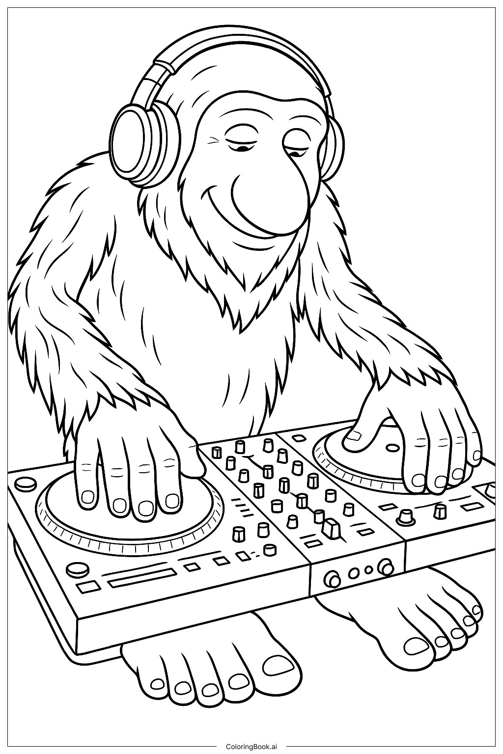 Brr Brr Patapim DJing Coloring Page