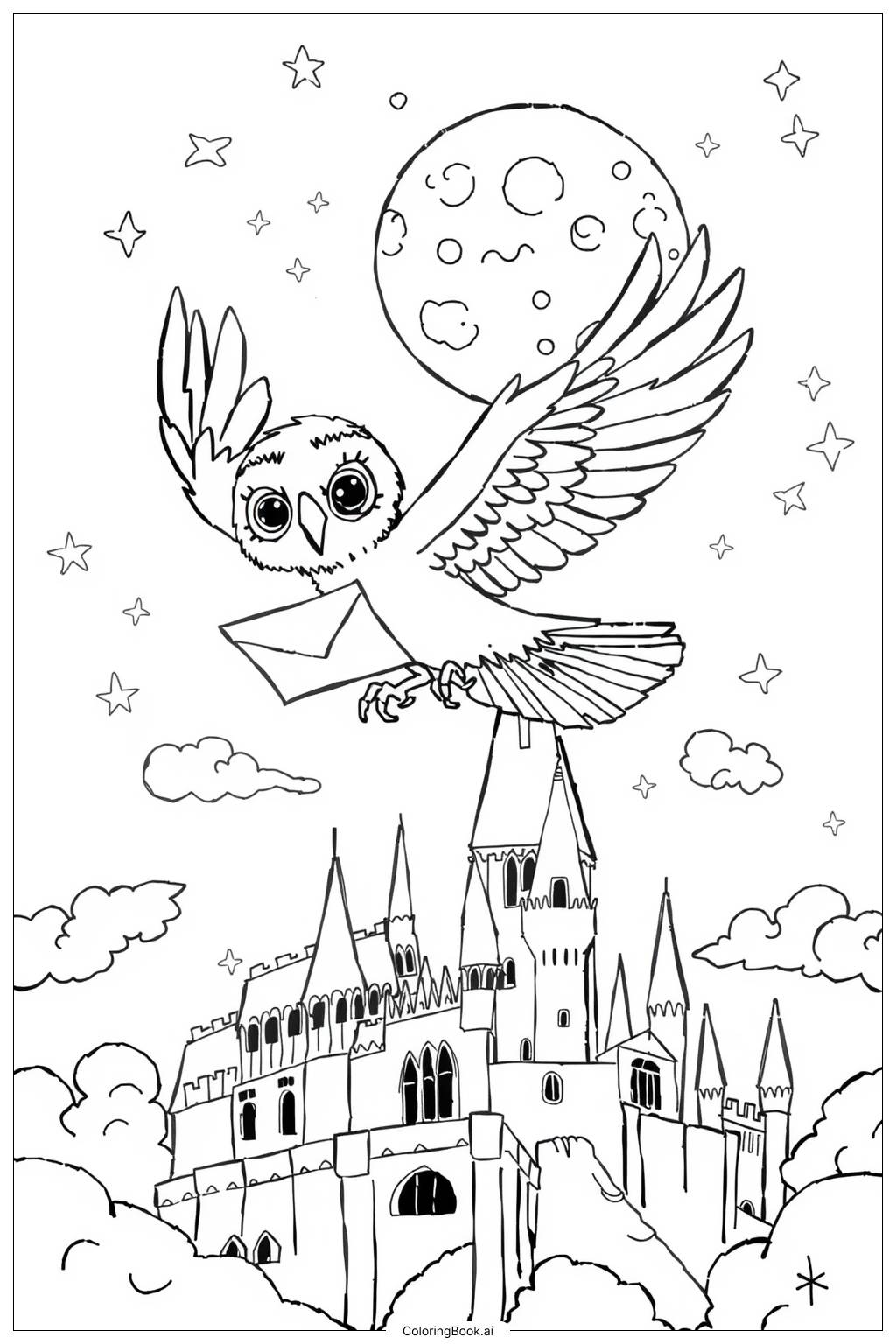  Harry Potter Owl Post-2 Coloring Page 