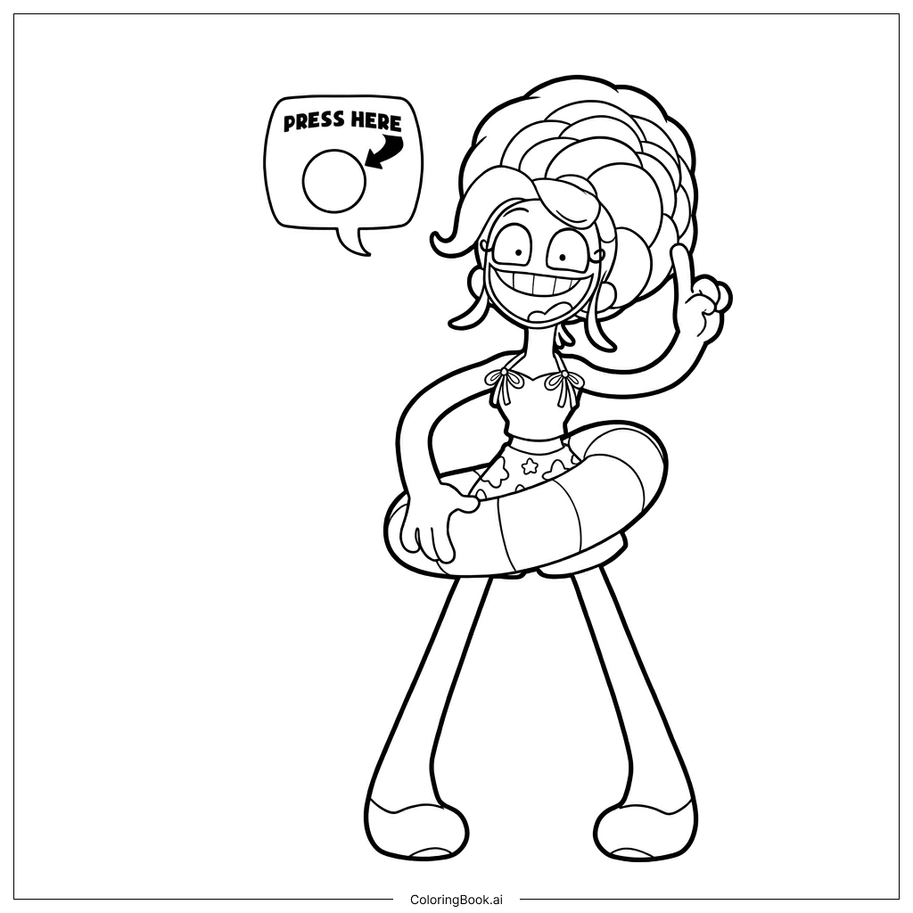  Lily Love Braids ready for summer swim Coloring Page 