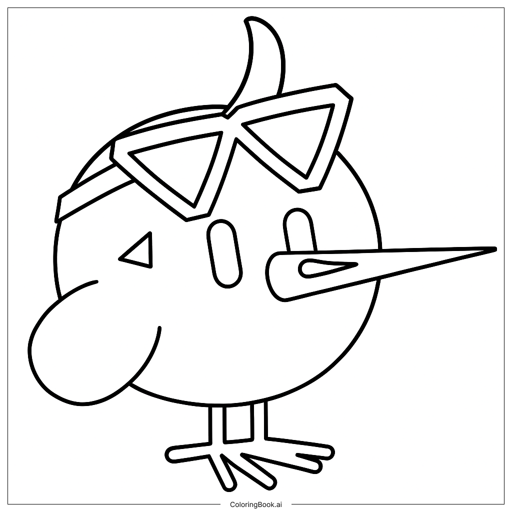  觀眾起司鳥著色頁 