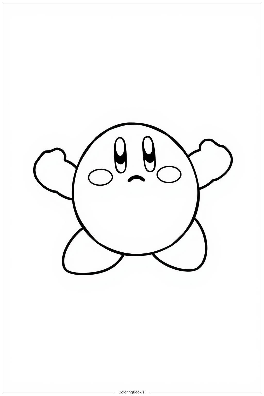  Kirby finding hidden treasures Coloring Page 