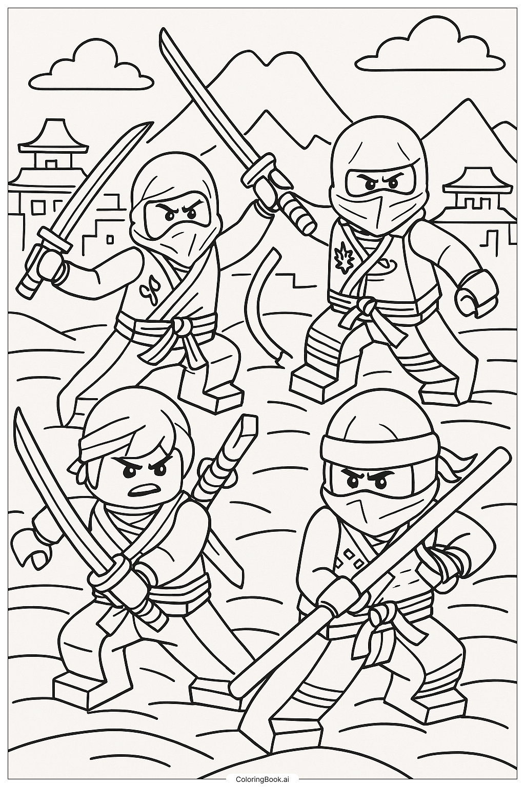  Epic Battle Scene From Lego Ninjago Movie Ausmalseite 