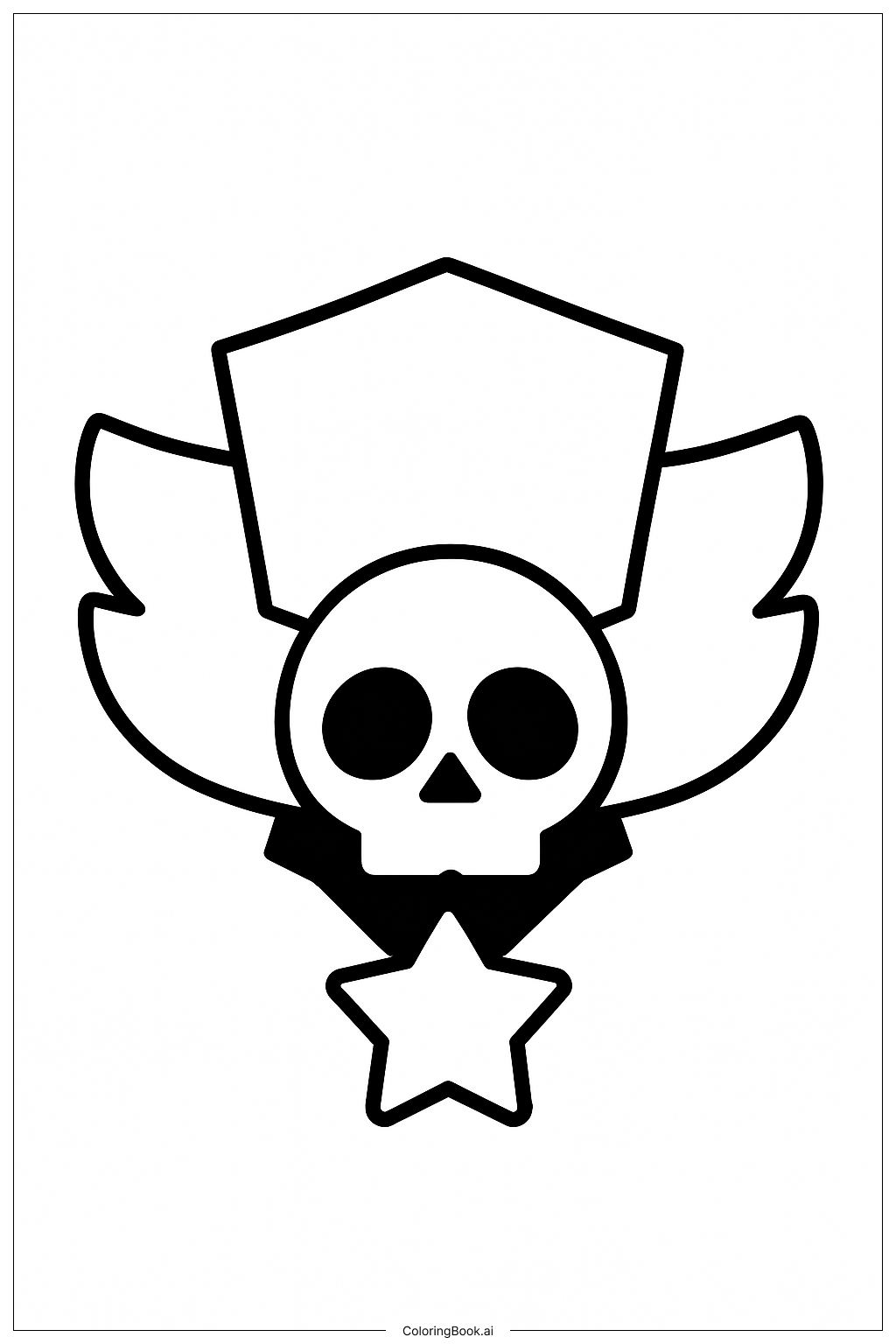  ブロウルスターズ ロゴの塗り絵ページ 