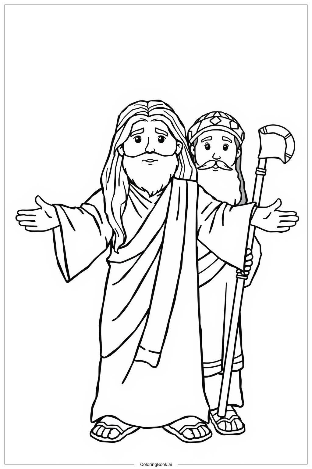  Bible Characters Living Their Faith Coloring Page 