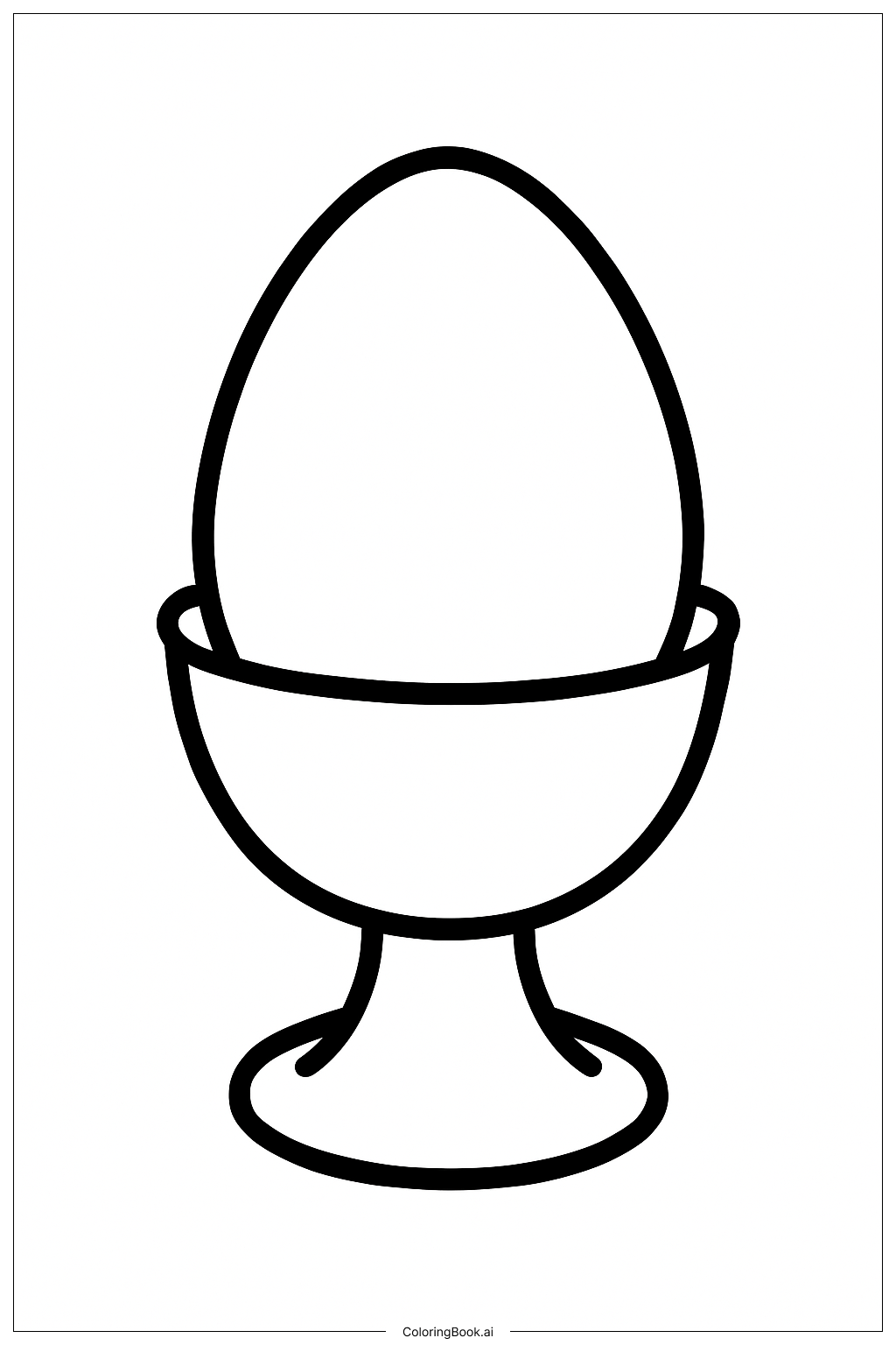  An Egg In An Egg Cup Coloring Page 