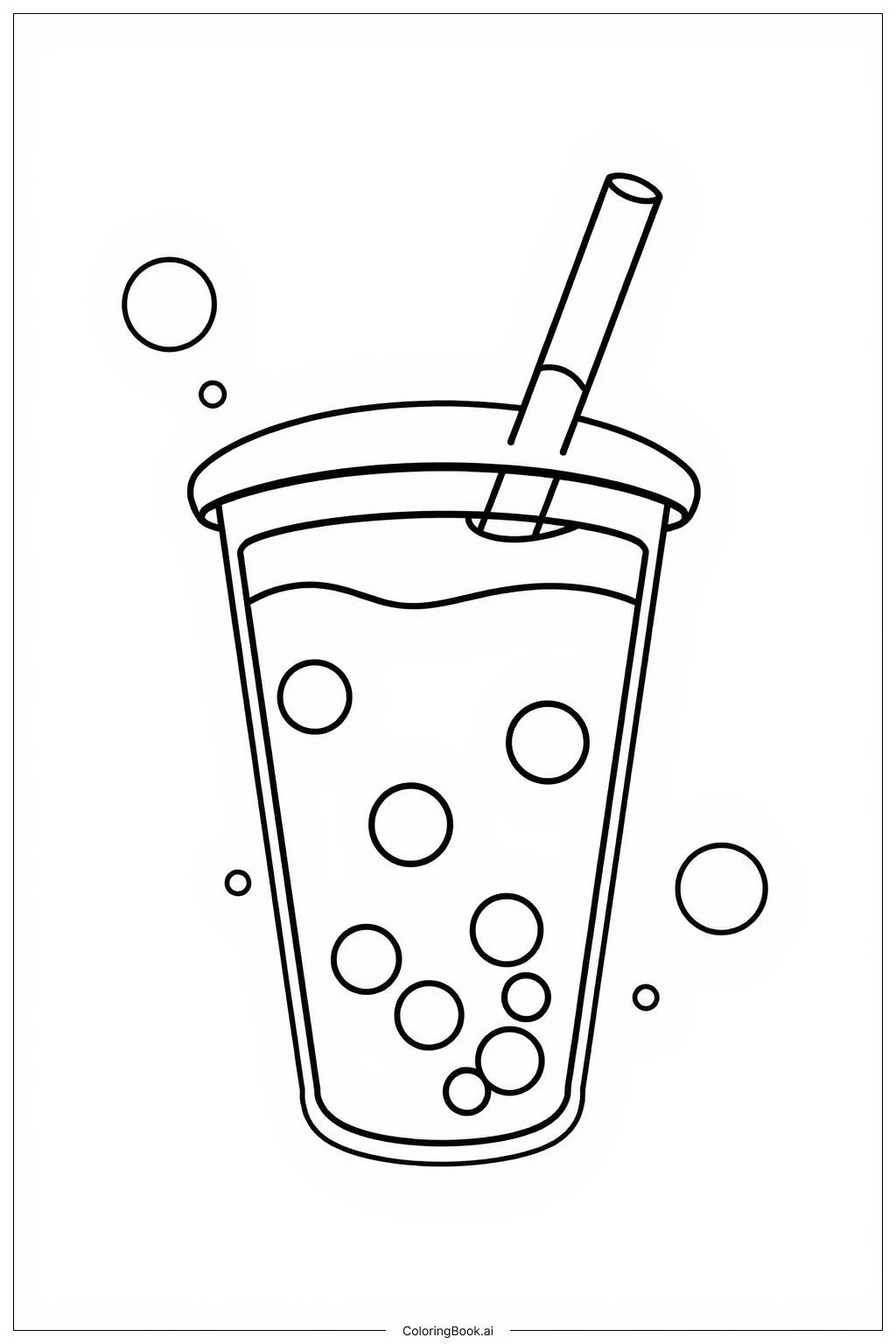  Fun Boba Scenes Coloring Page 