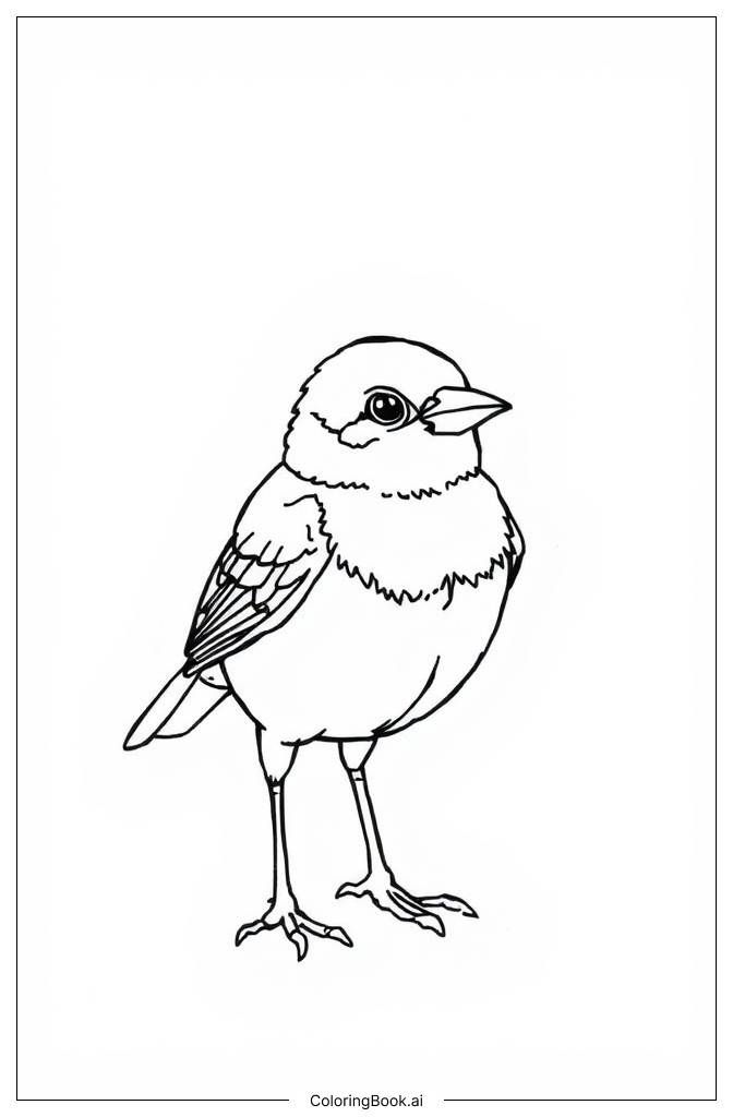  Realistic Bird2 Coloring Page 