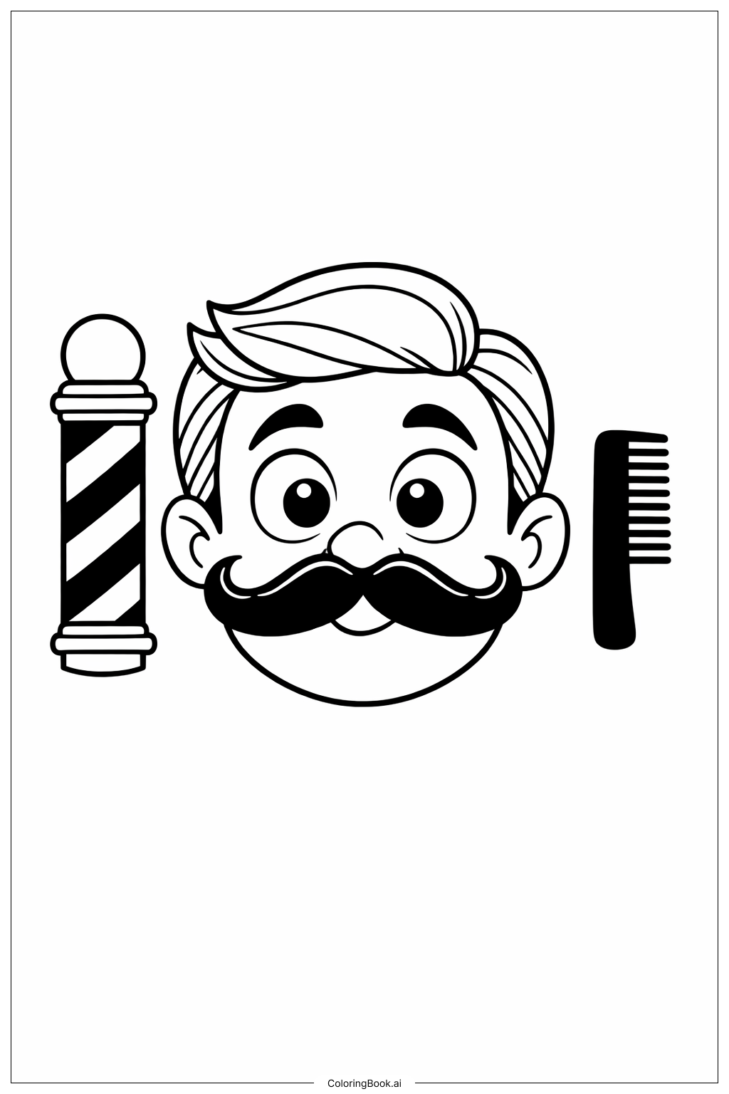  Face With Mustache Coloring Page 