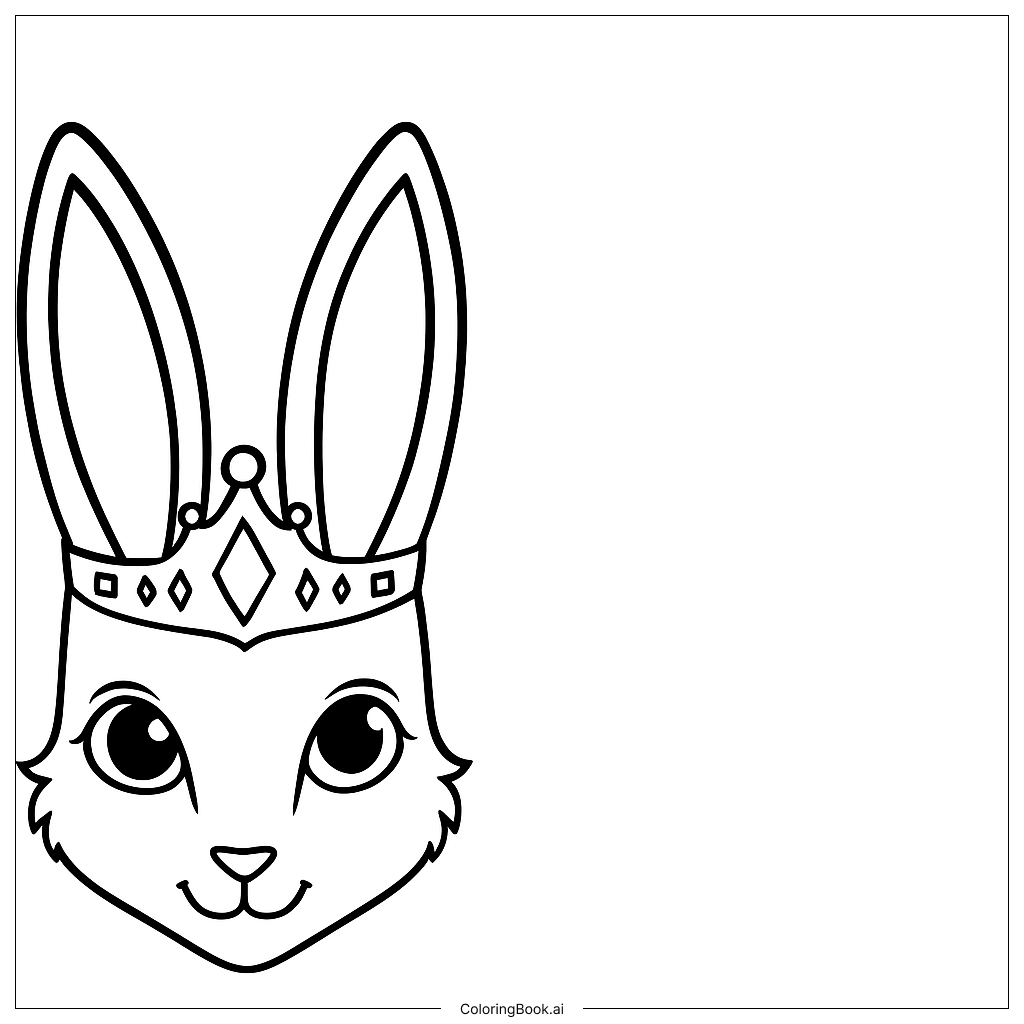  Page de coloriage Une Jolie Lapine Féminine 