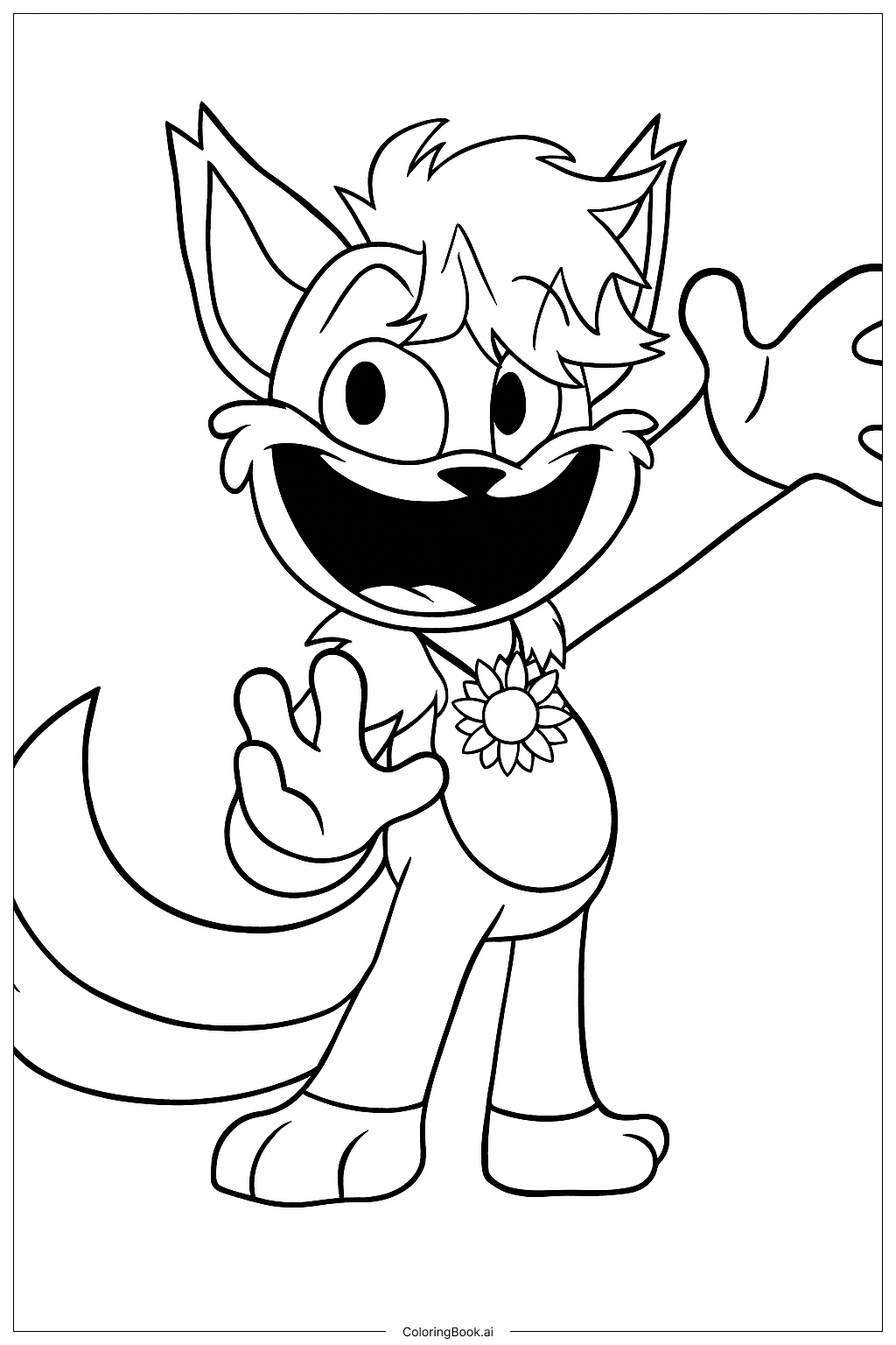 Página para colorir de FunWolf