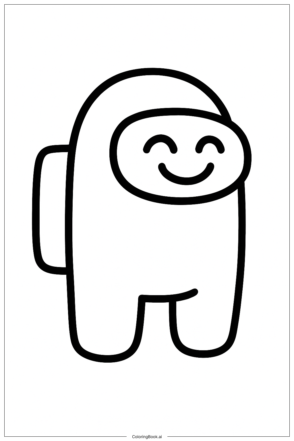  A Happy Among Us Character Coloring Page 