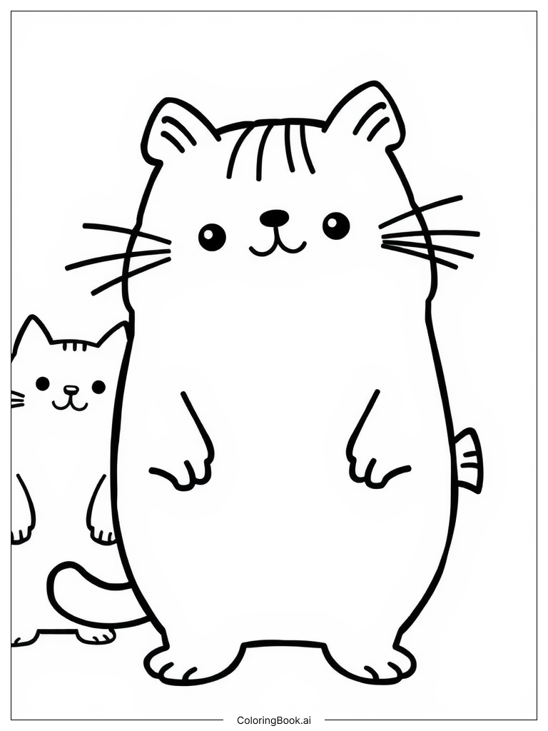  Pusheen In Raincoat And Boots Coloring Page 